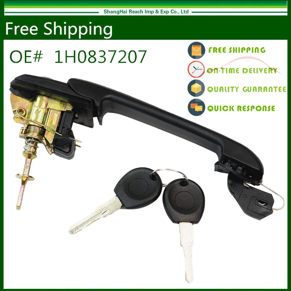 Автомобильный Черный передней двери ручка с 2 блокировки клавиш для Фольксваген