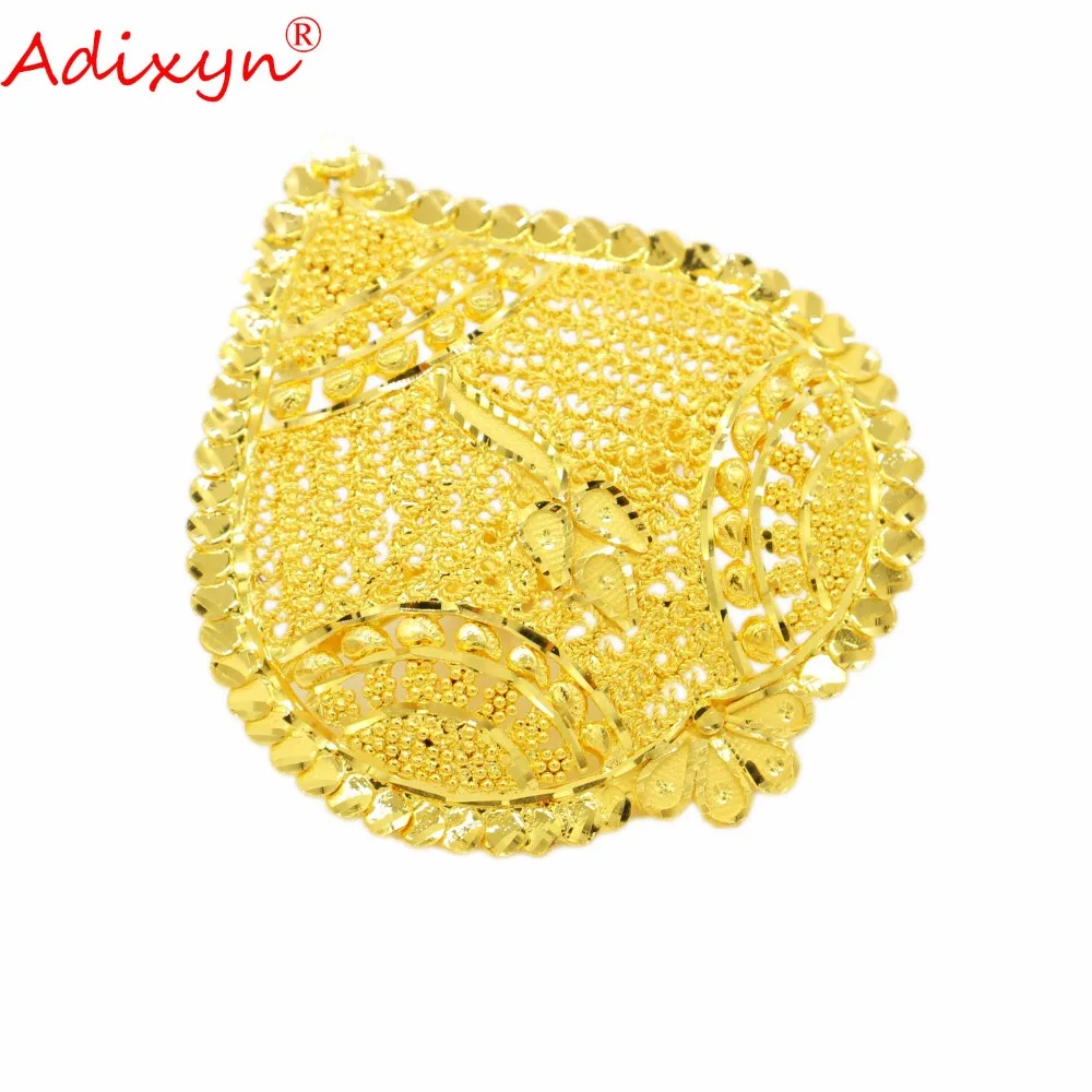 Adixyn модное Золотое кольцо с большим сердцем для женщин золотого цвета индийское