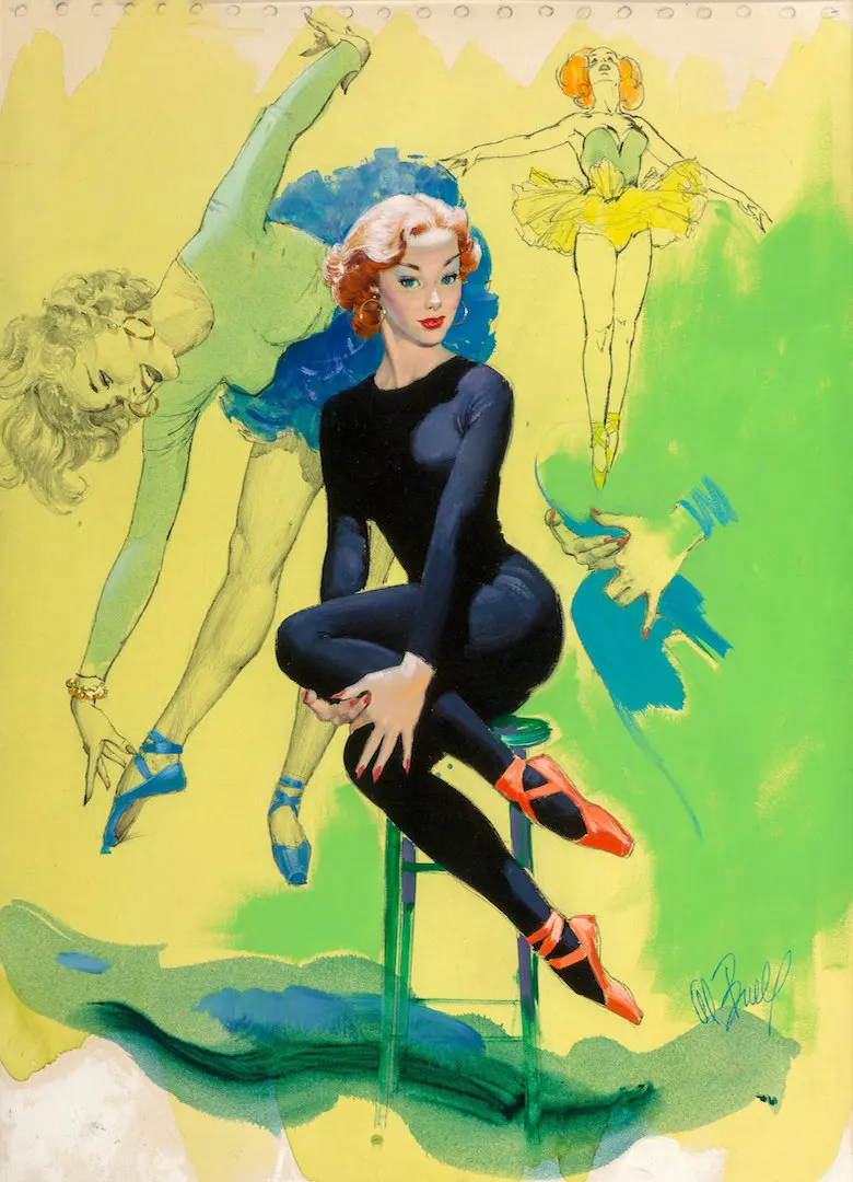Vintage Al Buell 1950's Pin Up Girls Pop Art Kraft Posters Classic Canvas Paintings Wall Stickers Home Decor Gift | Дом и сад
