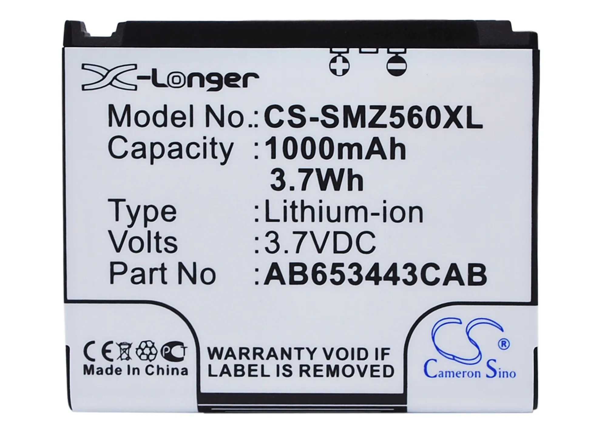 Аккумулятор Cameron Sino 1000 мАч AB653443CAB AB653443CE для Samsung A687 A700 A707 A717 A727 A797 A877 A887 M810 T469 T819 T919