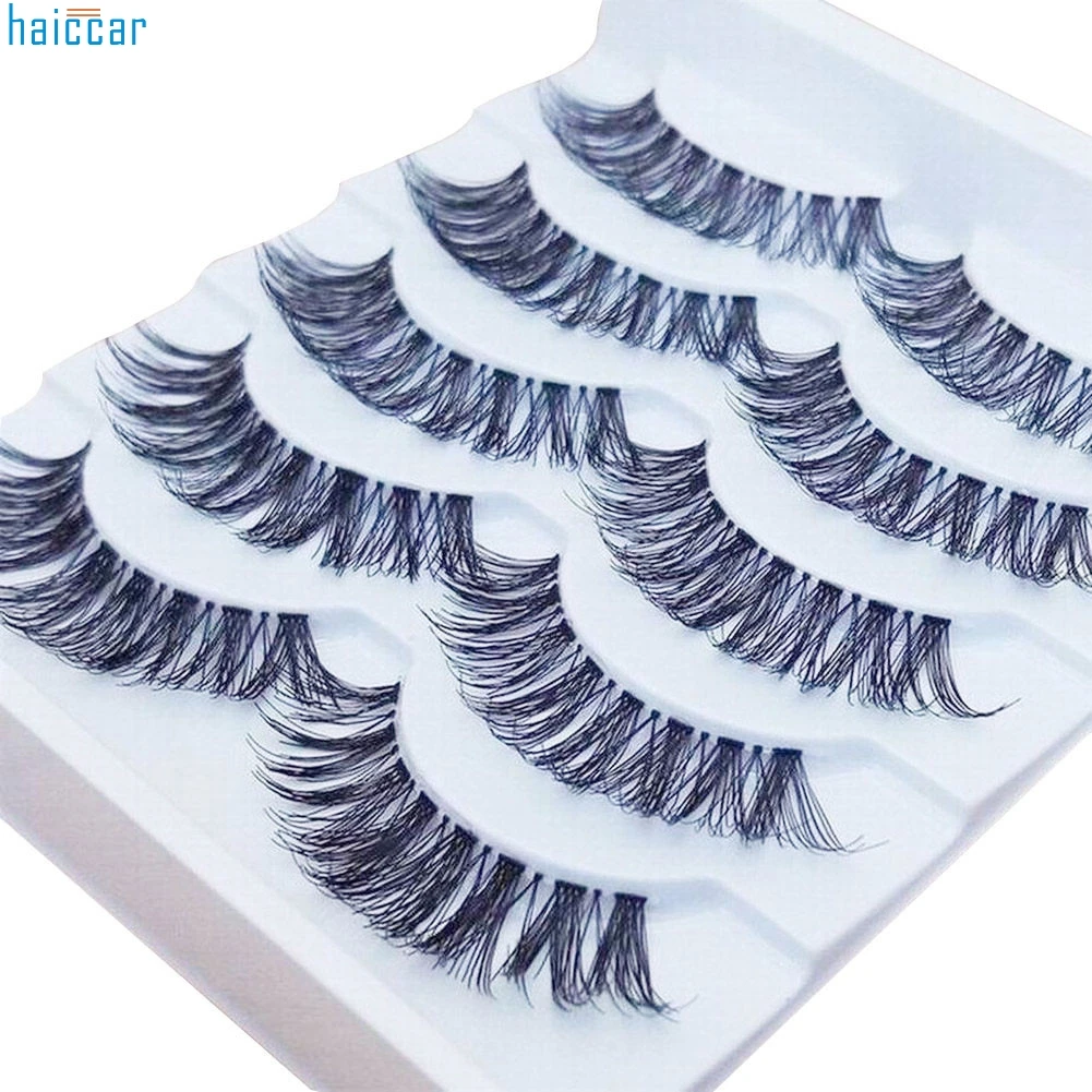 Натуральные накладные ресницы изящный макияж ручная работа 5 пар натуральные