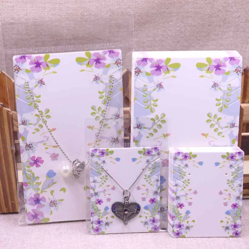 Новая новинка Цветочная подвесная карточка для ожерелья серьги Размер карты: 5x6 3