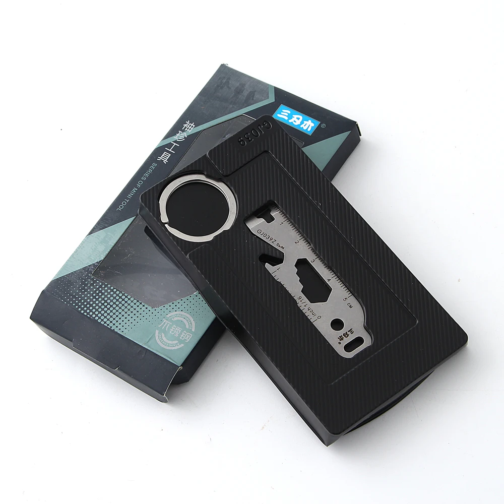 Sanrenmu GJ039Z Карманный EDC инструментарий мульти инструмент плоская отвертка метр