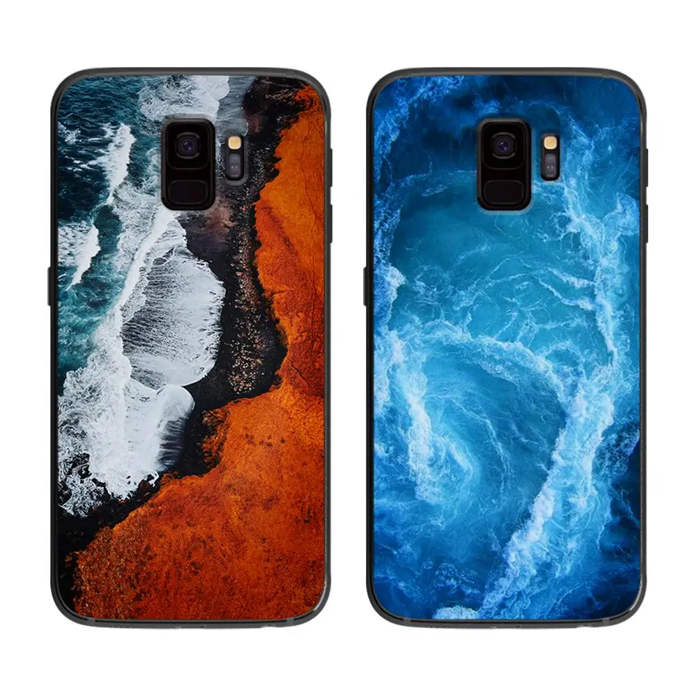 Очаровательный голубой морской мягкий чехол для телефона Samsung Galaxy S6 S7 S8 S9 S10e Plus Note