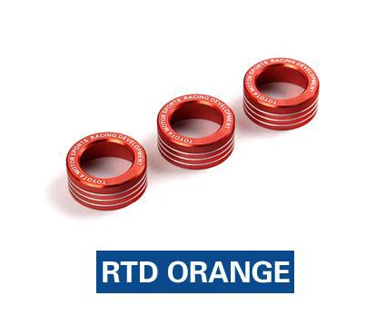 RTD ORANGE SRXTZM автомобильный Кондиционер переключатель ручки с кольцами для Subaru BRZ Toyota 86 AC крышки ручек интерьер STI TRD украшения - Название цвета: RTD ORANGE