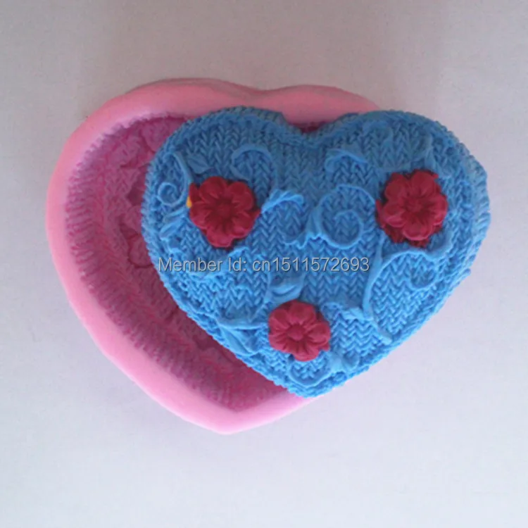 Новые милые силиконовые 3D формы для мыла в форме сердца шоколада и торта кухни