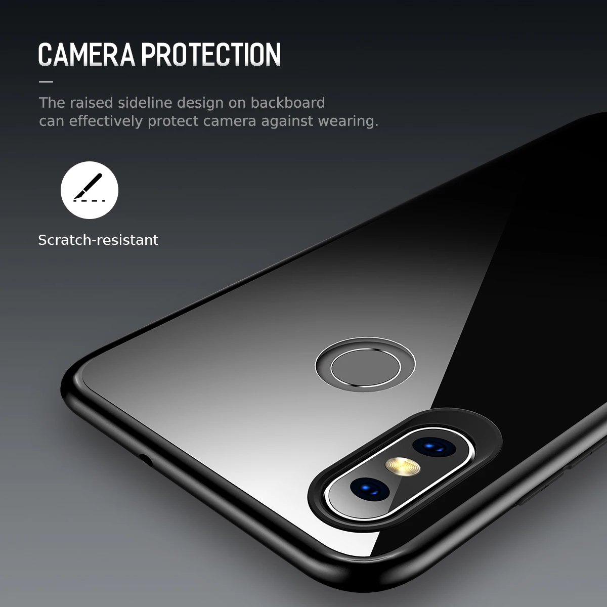 Тонкий чехол ROCK для Xiaomi Mi 8, мягкий чехол из ТПУ+ жесткого поликарбоната, сверхпрочный защитный силиконовый чехол для Xiaomi Mi 8