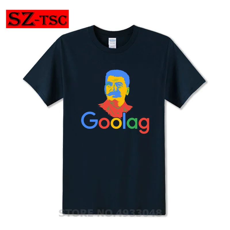 Летние мужские футболки с принтом Goolag Stalin Gulag Meme О-образным вырезом на заказ |