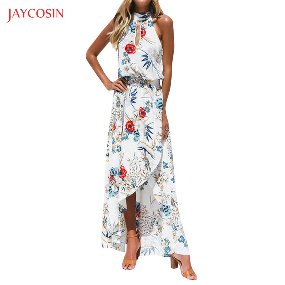 Jaycosin одежда для женщин летнее платье девушек Boho цветочное длинное вечернее