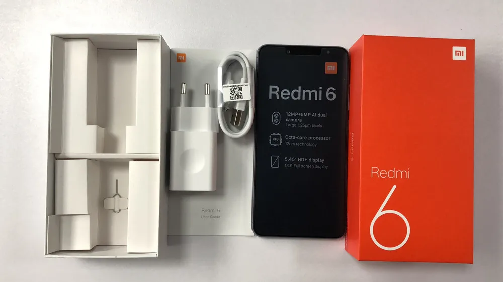 Первоначально Глобальный Версия Xiaomi Redmi 6 4 GB 64 GB смартфон Helio P22 Восьмиядерный Процессор 12MP+ 5MP две камеры 5,4" 18:9 полный Экран