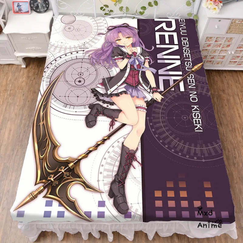 Japanese Anime Eiyuu Densetsu Sen no Kiseki Renne Bed sheets  Bedding Coverlet cartoon Flat Sheet cosplay fan gift drop shipping