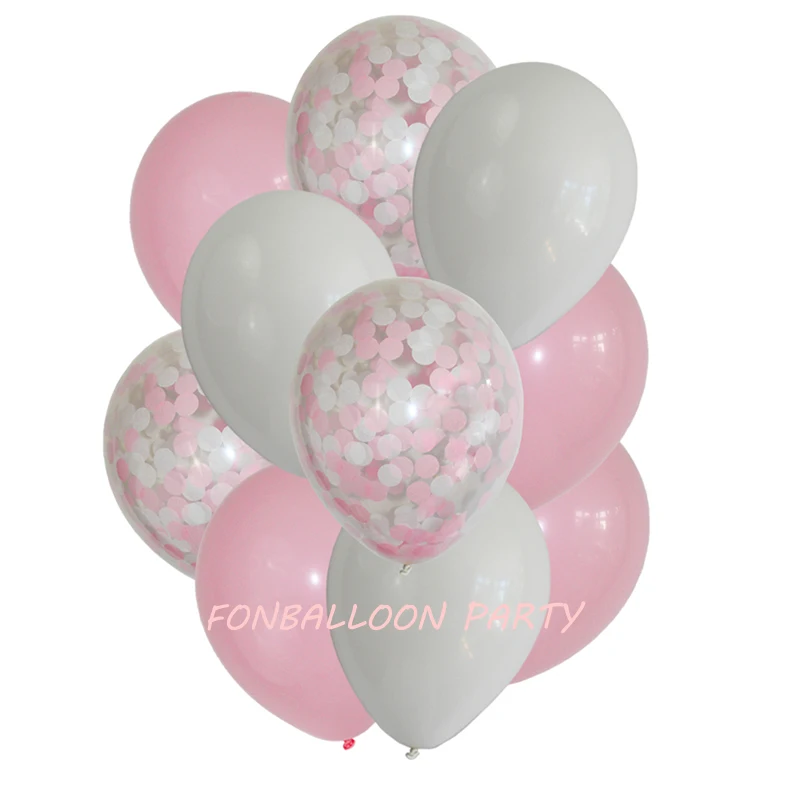 12 &quot10 шт розовый/синий конфетти воздушные шары букет candyfloss Baby Shower День рождения