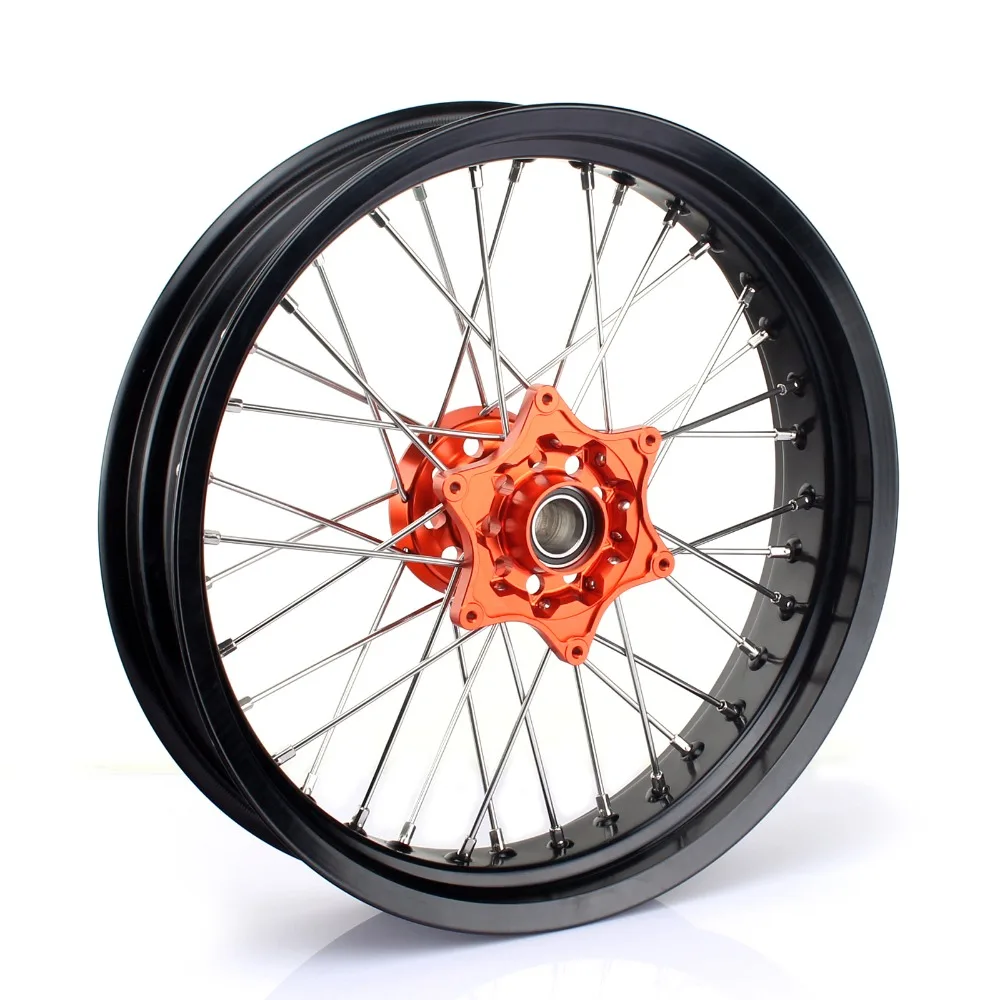 BIKINGBOY для KTM EXC F 350 F350 16 2016 17*3 5 17*5 0 Supermoto 36 спиц MX полный комплект передних и задних