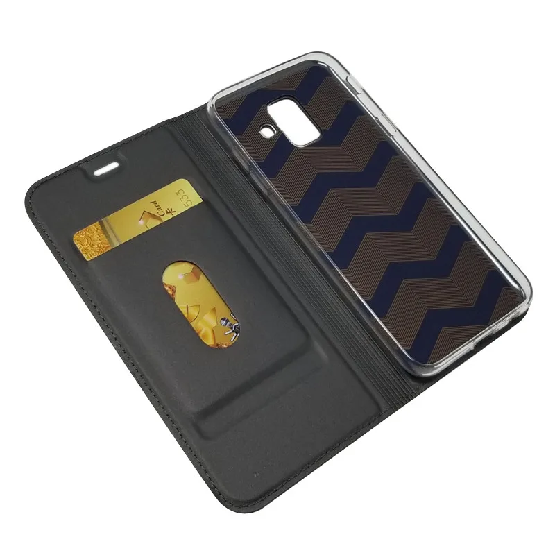 Роскошные Флип-Чехлы из искусственной кожи для Samsung Galaxy A8 A6 Plus 2018 A3 A5 A7 J3 J5 J7 2017 A9