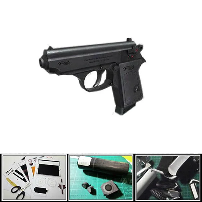 2016 новинка 3D бумажная модель PPK 007 Пистолет 1:1 масштаб имитирующий пистолет