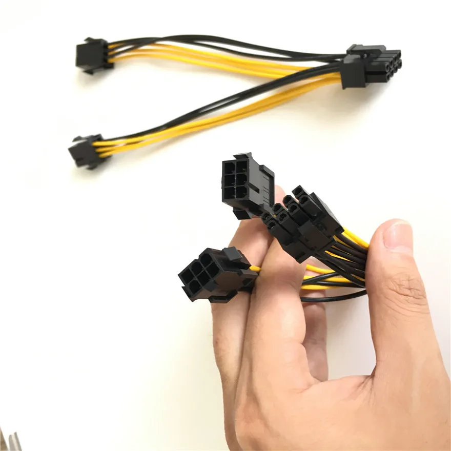 GPU Molex 8 pin (6 + 2) PCI Express male to 2 x Dual PCIe 6 Female Graphics Video Card PCIE VGA Splitter Hub силовой