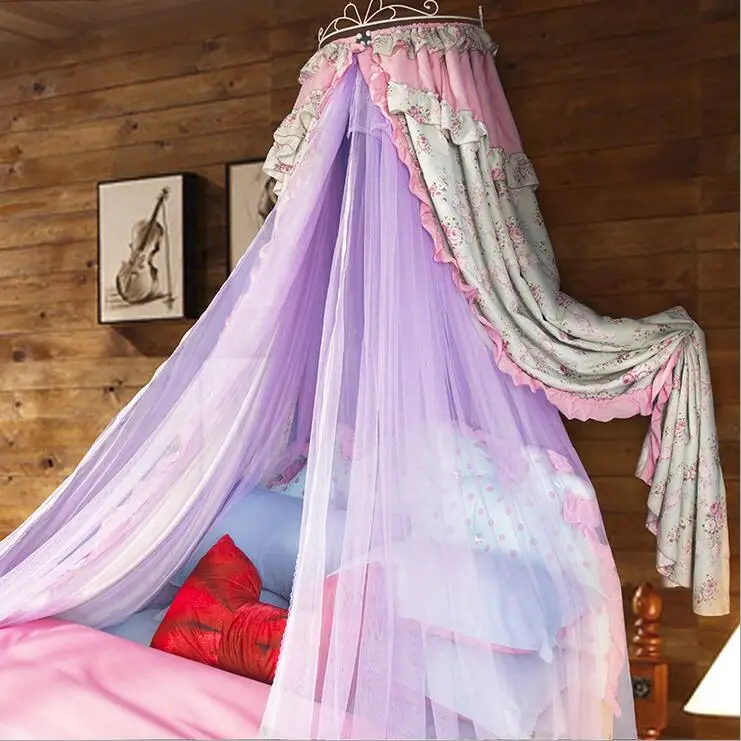 Роскошный дворец принцессы Pastorable москитная сетка с цветочным принтом кровать