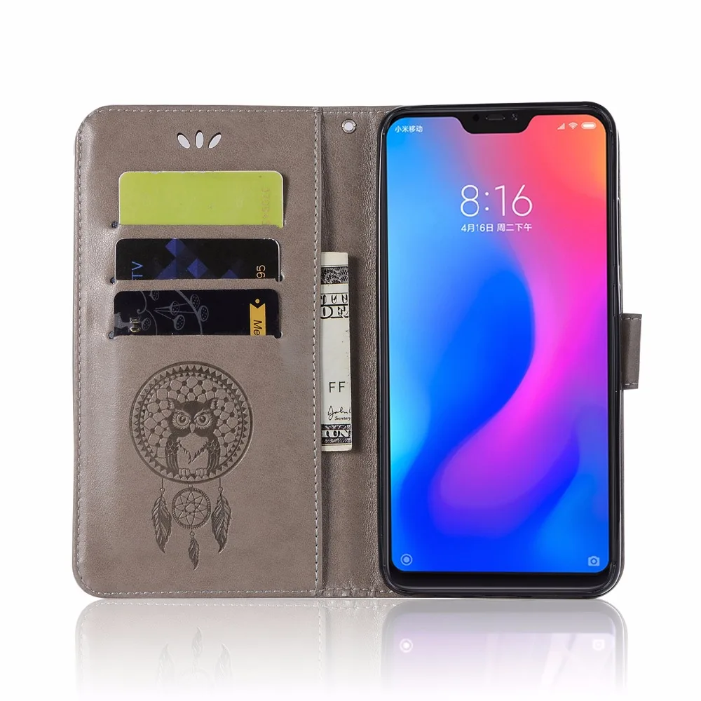 3D Сова Mi A2 Lite Global для Xiaomi Redmi 6 Pro Китай Флип Магнитный чехол Redmi6 Кожа PU кошелек