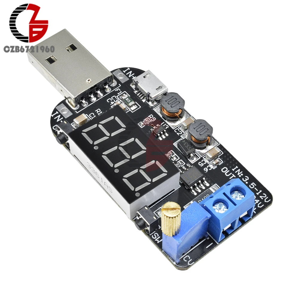 DC-DC Buck Boost Coverter модуль 3 Вт 3,5-12 В до 1,2-24 В Регулируемый USB понижающий модуль питания 5 в 12 В регулятор напряжения