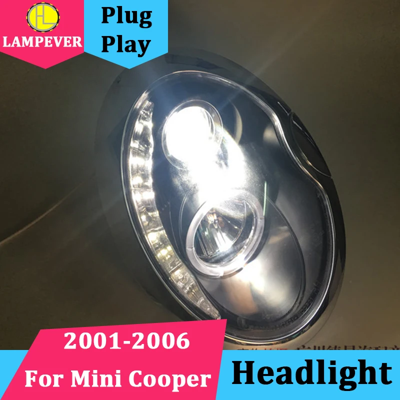 Автомобильные фары s для BMW Mini Cooper R53 R52 R50 светильник мини фар 2001 2006 ангельские
