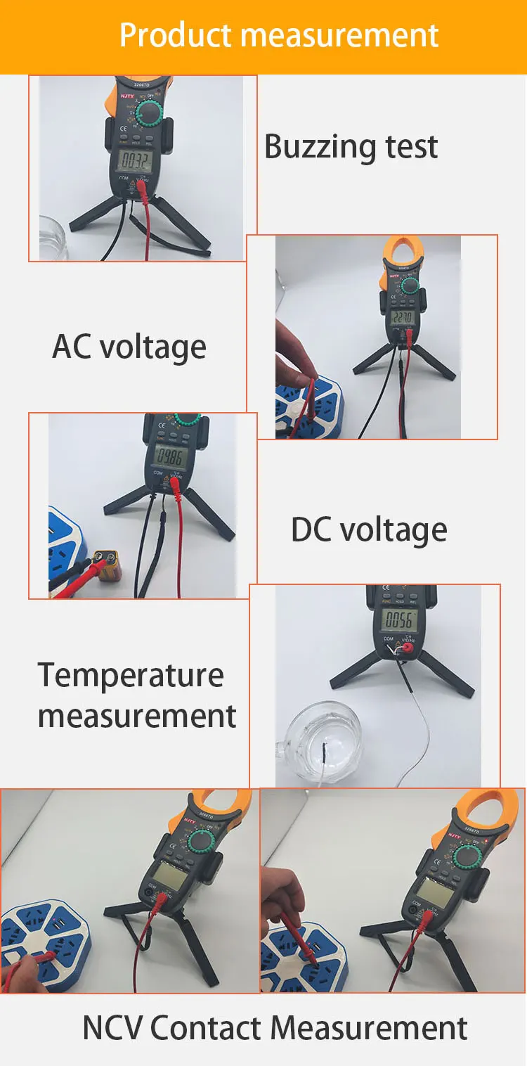 Горячая Распродажа TY3266TD цифровой клещи ACA AC/DCV Сопротивление Емкость Частота Температура NCV 3999 отсчетов Амперметр тестер