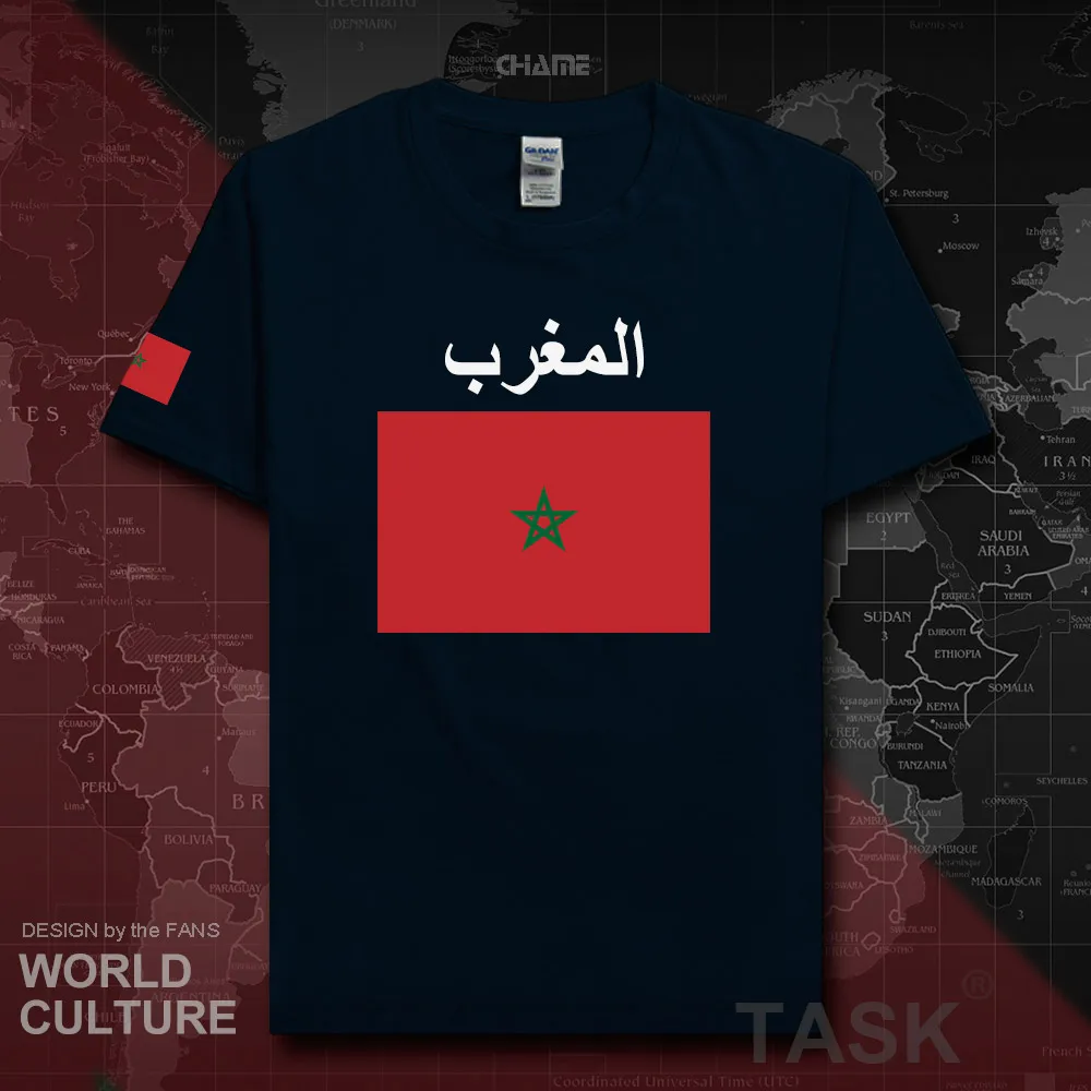 Марокканские мужские футболки Western Kingdom of Morocco Мода 2017 национальная футболка