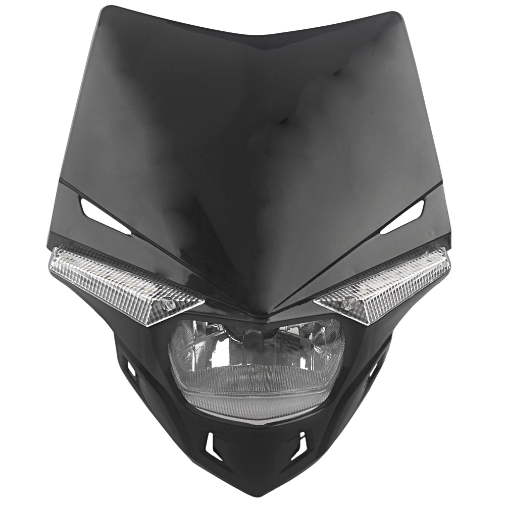 12V 35W мотоцикла Dirt Pit Bike Универсальные фары головного света фар двойной Спорт
