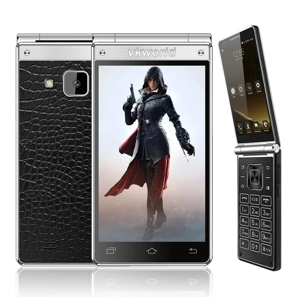 Vkworld T2 плюс 4G LTE Раскладной Смартфон 4 2 дюймов ips двойной Экран MT6737 четыре ядра 3 ГБ