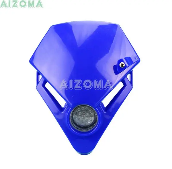 B Синий крест светодиодный/лампочки, обтекаемые фары для Yamaha XT WR YZ TTR WRF 125/230/250/250F/426/450/450F супермото, универсальный - Цвет: B
