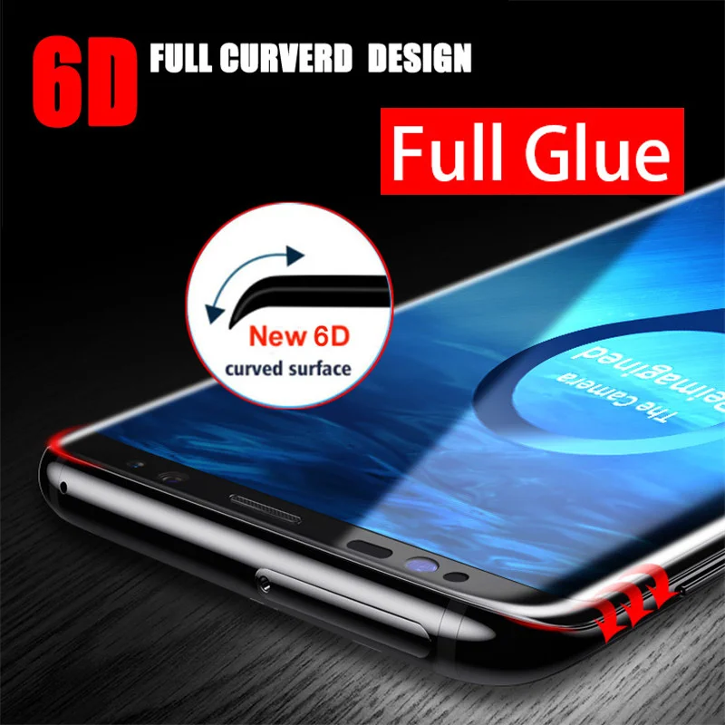 6D Full Glue Clear 9H Tempered Glass For Samsung Galaxy S10 S20 S21 S22 S23 Note10 Plus 20 Ultra Screen Protector Case Friendly