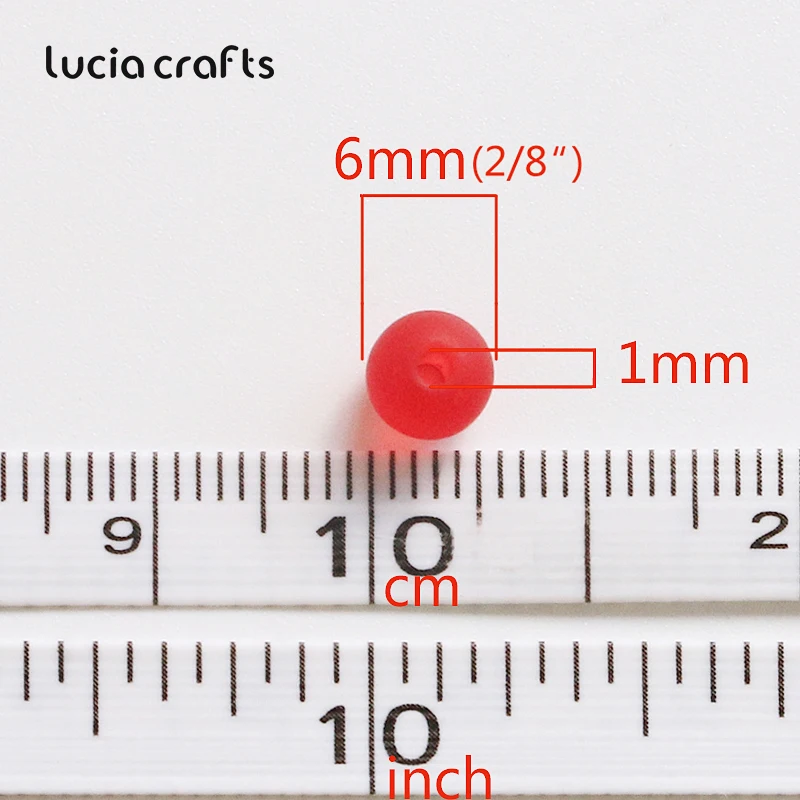 Круглые акриловые шарики Lucia Crafts 200 шт./лот 6 мм для изготовления ювелирных изделий