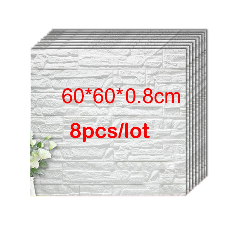 60*60*0 8 см 3D Кирпич ПЭ Пена наклейки на стену панели наклейка комнату украшение из