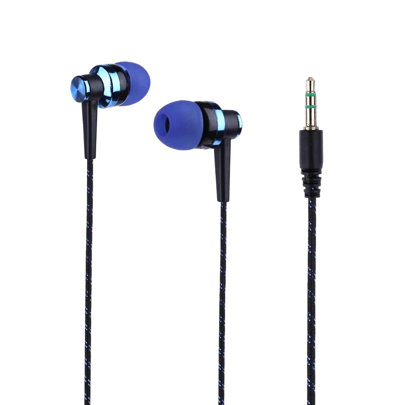 Проводные наушники с сабвуфером плетеные вкладыши шумоизолирующие для