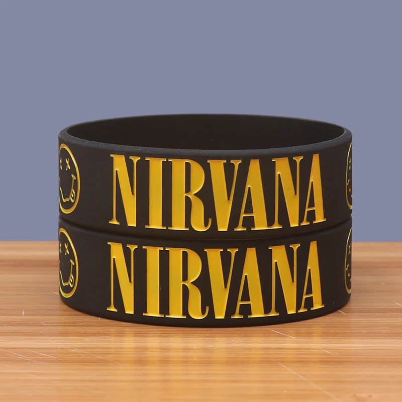 Рок-Группа NIRVANA широкая версия силиконовые браслеты звезда силиконовый браслет
