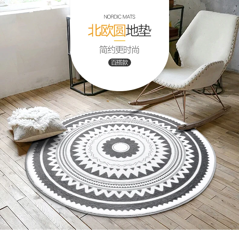 Нордический режим ronde tapijt salontafel kamer slaapkamer woonkamer коврик tuin детский коврик компьютерный поворотный стул kussen
