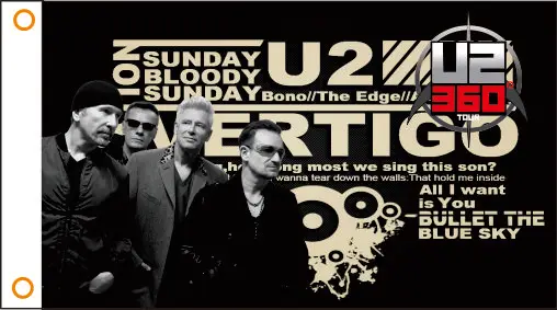 Флаг U2 баннер на заказ 3x5 футов 90x150 см 100% полиэстер 04|banner custom|flags polyestercustom banner |