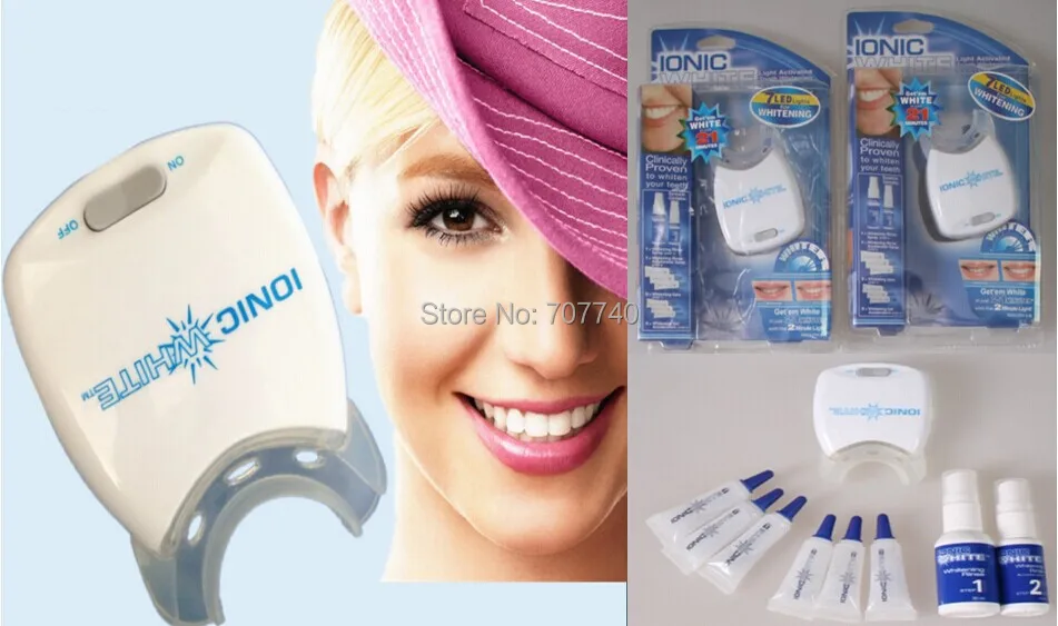 2014 Новое Поступление Активированный 7 LED Отбеливание Зубов Системой ИОННЫХ БЕЛЫЙ