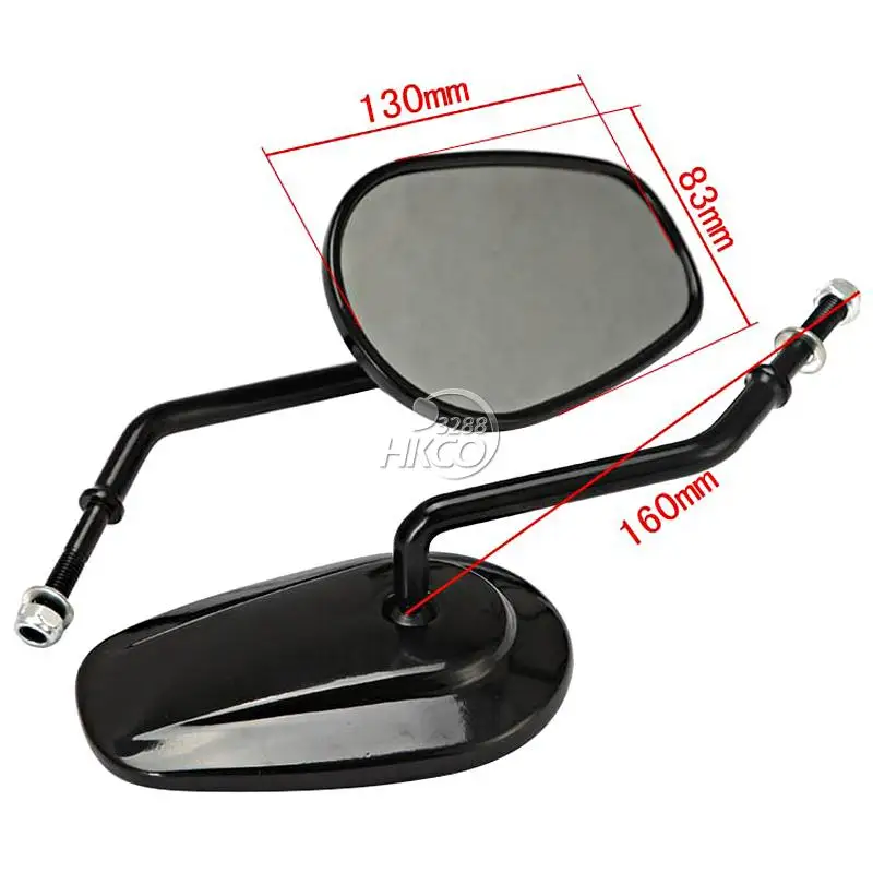 

free shipping Motorcycle Black Rearview Side Mirror For Harley Dyna Glide FLSTC FXDB FXDF FLSTF Fat Boy Softail Deluxe V-Rod ...