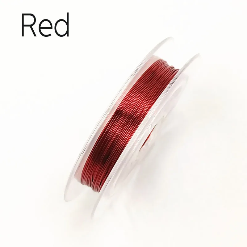red Горячая 1 рулон 0,3 мм* 10 м провод DIY провод многоцветный Бисероплетение/струна медная модная женская бижутерия изготовление - Цвет: red