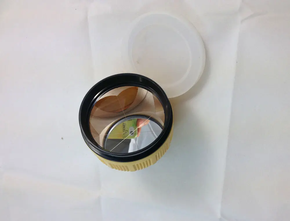 Prisma Amarelo com Parafuso Prisioneiro de Alumínio Rosca M20 para a Estação Total Post Novo 64 mm Peças e acessórios p/ instrumentos