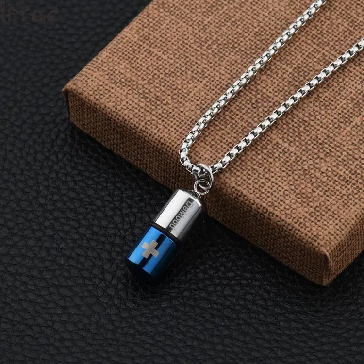 Хип хоп ювелирных просто личность Cross Таблетки Титан Сталь кулон Цепочки и