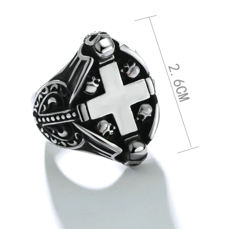 Последние тенденции рок Стиль Bague для Для мужчин панк крест мужской изделия