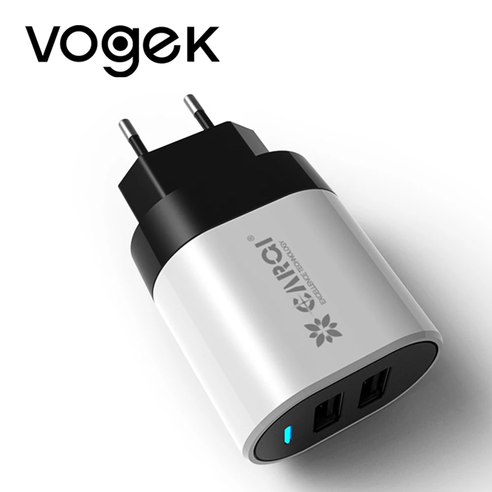Автомобильное зарядное устройство VOGEK с двумя портами USB 2.4A для телефона быстрой