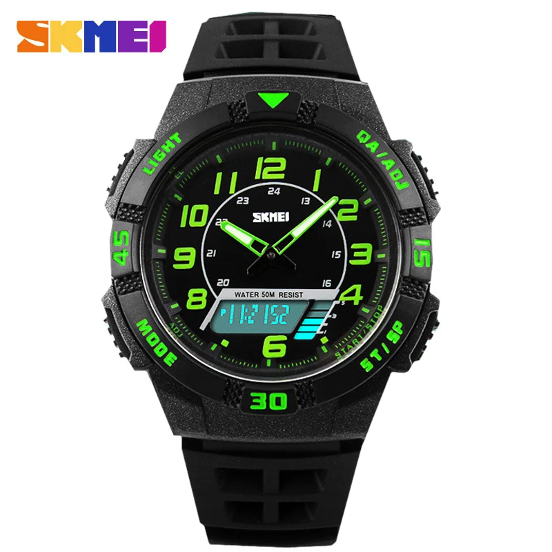 SKMEI мужские спортивные цифровые часы кварцевые аналоговые водонепроницаемые