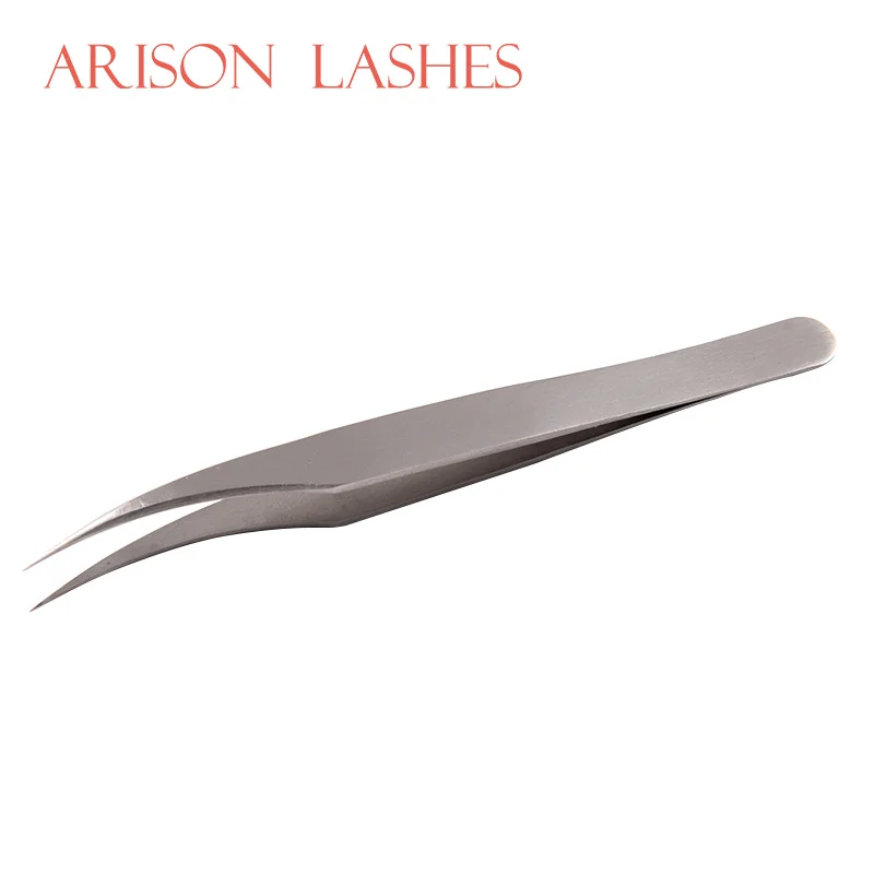 Arison lashes ультра жесткий Изогнутый пинцет дизайн дельфина тонкие точки