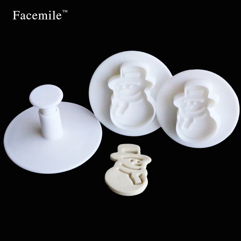 Подарок Facemile 3 шт./компл. Рождественский Снеговик колокольчик Декор торт Плунжер