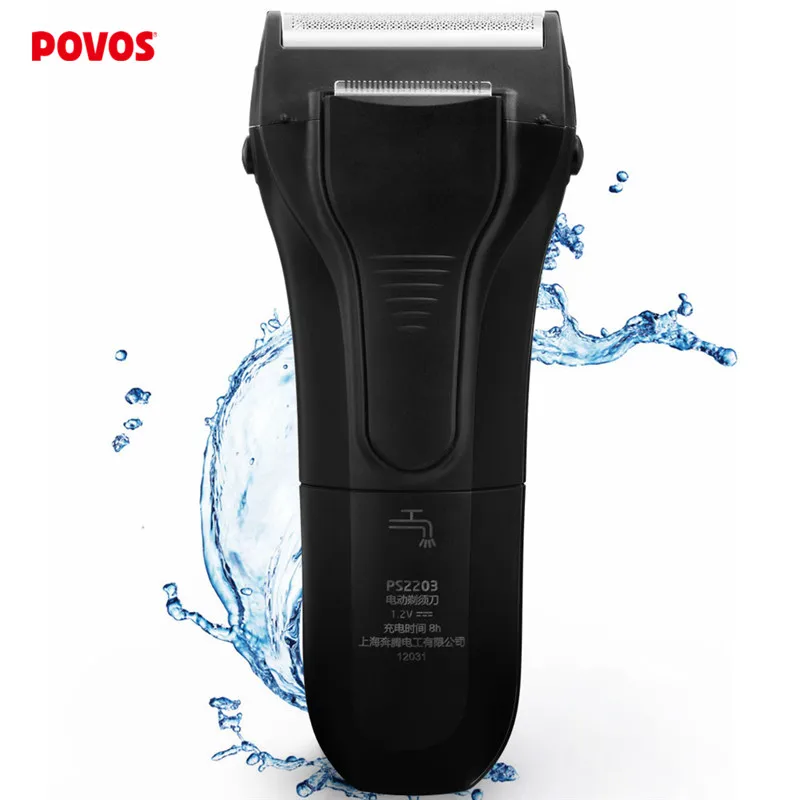 Горячая POVOS Для мужчин Перезаряжаемые электробритва полностью тела моющиеся