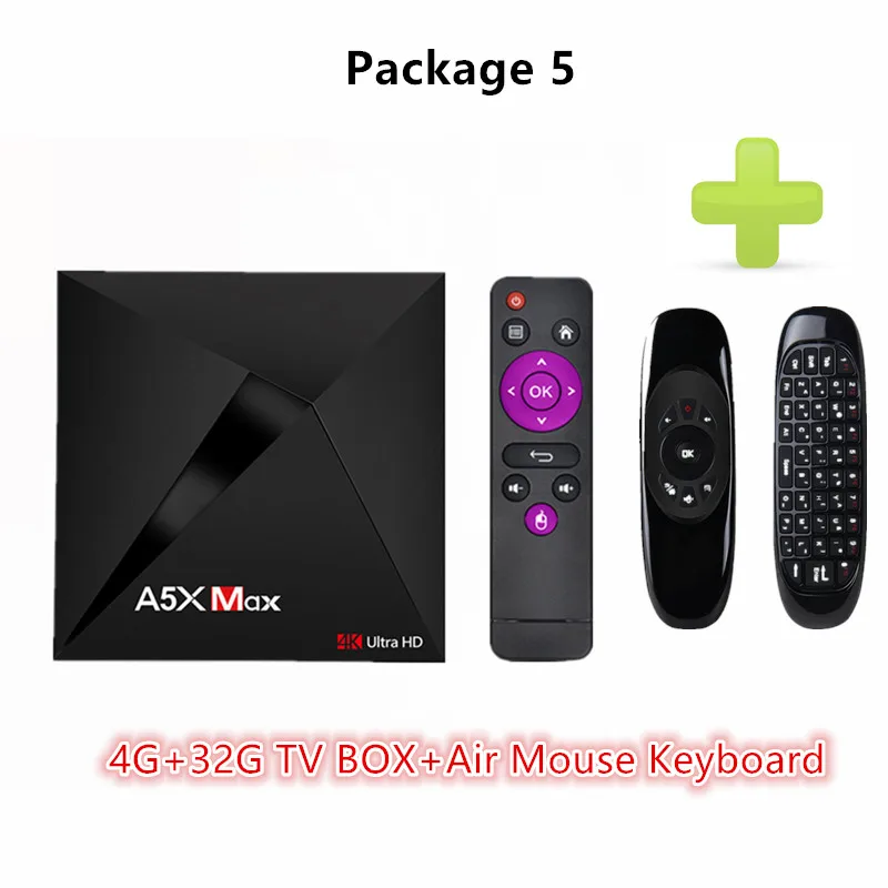 4G 32G En Air Mouse HAAYOT A5X Max Smart tv Box Android 9,0 OS 4 K телеприставка 4 ГБ 32 ГБ RK3318 четырехъядерный 2,4 ГГц WiFi Bluetooth H.265 телеприставка - Цвет: 4G 32G En Air Mouse