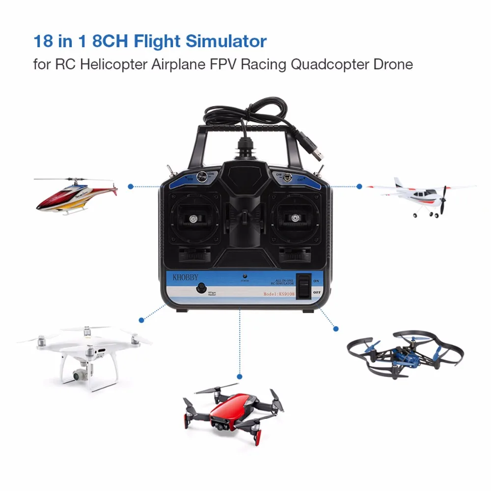 8-канальный Радиоуправляемый Летающий симулятор 18 в 1 поддержка Realflight G7 Phoenix 5 0 XTR