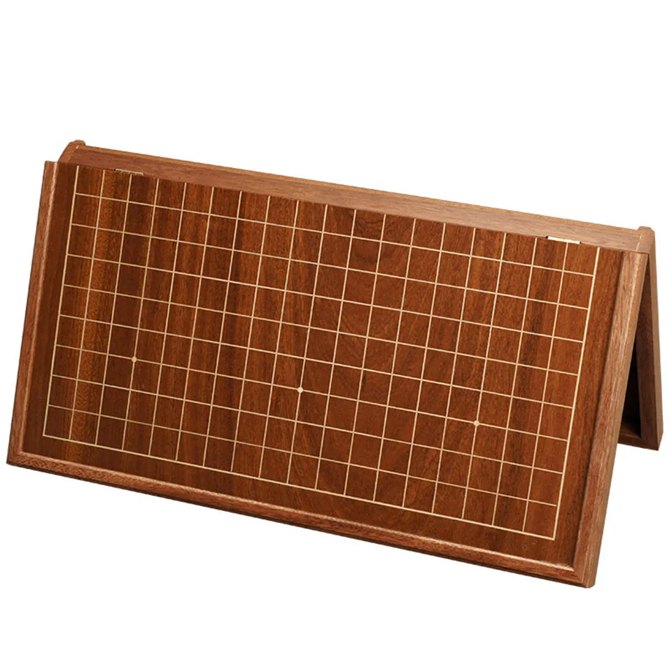 Chessboard 2 BSTFAMLY Wooden Foldable Go Game Chess 19 Road Chessboard Checkboard Old Game of Go Weiqi Board For 22mm Piece Checker GB11 - Цвет: Chessboard 2